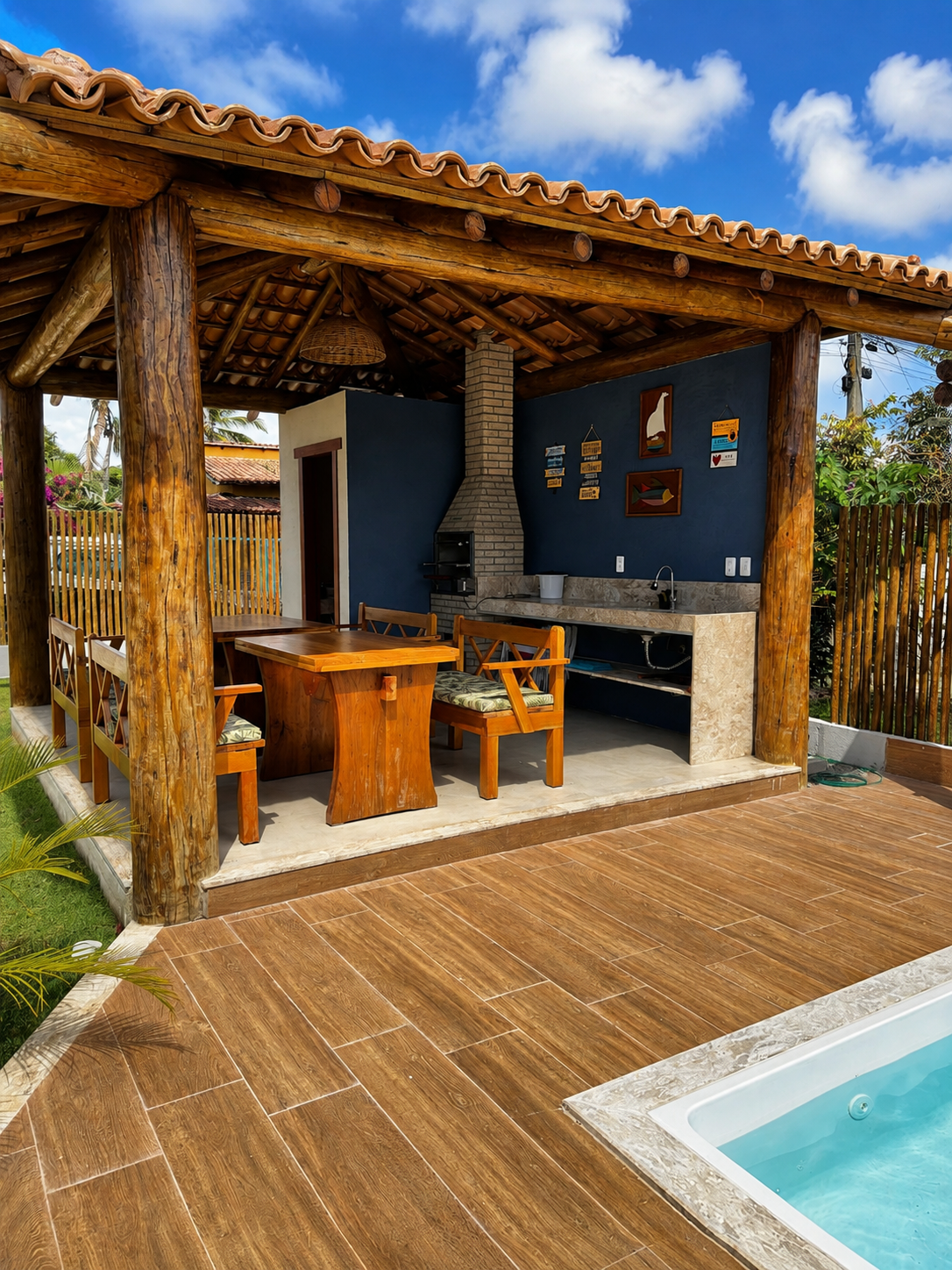 Área gourmet e piscina